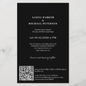Budget bruiloftsfoto QR RSVP uitnodiging (Achterkant)