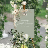 Budget bruiloftsshower pampas gras moderne elegant poster