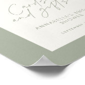 Budget bruiloftsshower pampas kaarten cadeaus sali poster (Hoek)