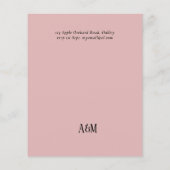 Budget Bruiloftsshower Roze Bloemen Goud Modern Flyer (Achterkant)