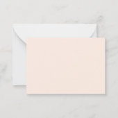Budget bruiloftsshower script roze bedankje notitiekaartje (Achterkant)