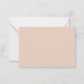 Budget bruiloftsshowerscript roze bedankt notitiekaartje (Achterkant)