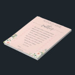 Budget Bruiloftsspellen 'Would She Rather' Notitie Notitieblok<br><div class="desc">Op zoek naar een voordelige en budgetvriendelijke optie voor je bruiloftsspellen? Wij zijn hier om te helpen! Dit notitieblok van 40 pagina's is een geweldige manier om geld te besparen en toch ervoor te zorgen dat iedereen veel plezier heeft op je bruiloftsfeest. Scheur de vellen gemakkelijk af en deel ze...</div>