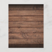 Budget Bruiloftuitnodiging met houten bladmotief e (Achterkant)