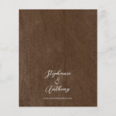 Budget Bruin Herfst Bloemen Bruiloft Uitnodiging (Achterkant)