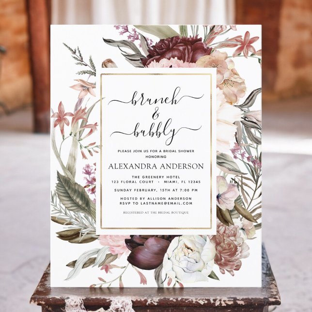 Budget Brunch & Bubble Boho Burgundy Vrijgezellenf (Creator heeft geüpload)