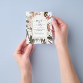 Budget Brunch & Bubble Boho Burgundy Vrijgezellenf Flyer (Hand)