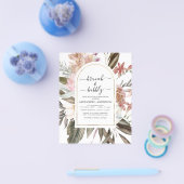 Budget Brunch & Bubble Boho Burgundy Vrijgezellenf Flyer (Enkel)