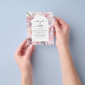 Budget Brunch & Bubble Boho Paars Vrijgezellenfees Flyer (Hand)