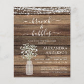 Budget Brunch & Bubble Bridal Shower Invitation Fl Flyer (Voorkant)