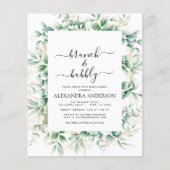Budget Brunch & Bubble Bridal Shower Invitations Flyer (Voorkant)