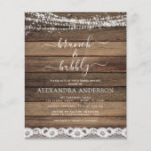 Budget Brunch & Bubble Rustic Farmhouse Flyer (Voorkant)