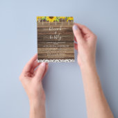 Budget Brunch & Bubble Vrijgezellenfeest Sunflower Flyer (Hand)