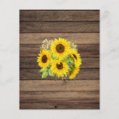 Budget Brunch & Bubble Vrijgezellenfeest Sunflower Flyer (Achterkant)