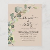 Budget Brunch & Bubbly Terracotta Uitnodiging Flyer (Voorkant)