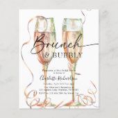 Budget Brunch & Bubbly Vrijgezellenfeest Flyer (Voorkant)