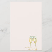 Budget brunch en bubbelige bruids douche uitnodigi flyer (Achterkant)