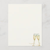 Budget brunch en bubbelige bruids douche uitnodigi flyer (Achterkant)