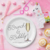 Budget Brunch en Bubble Cocktail Papieren Bordje (Feest)