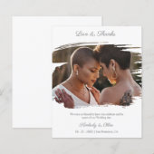 Budget Brushstroke Effect LGBT Wedding Photo  (Voorkant / Achterkant)