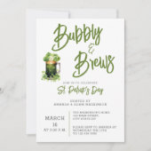 Budget Bubble en Brews St. Patricks Day Party Kaart (Voorkant)