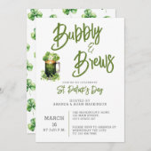 Budget Bubble en Brews St. Patricks Day Party Kaart (Voorkant / Achterkant)
