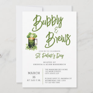 Budget Bubble en Brews St. Patricks Day Party Kaart