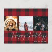 Budget Buffalo Check 3 Foto Prettige Feestdagen Flyer (Voorkant)