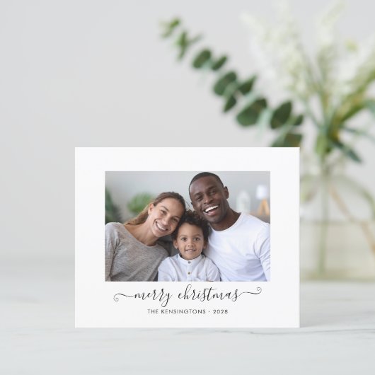 BUDGET Buffalo Pset Script Merry Kerstfoto (Staand voorkant)