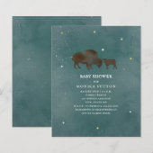 Budget Buffalo Stars Baby shower Uitnodiging (Voorkant / Achterkant)