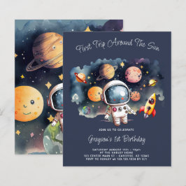 Budget Buitenruimte Planeten Blauw 1e Verjaardag U