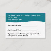 Budget Bulk Medische Afspraak Kaarten Tand Visitekaartje (Voorkant)
