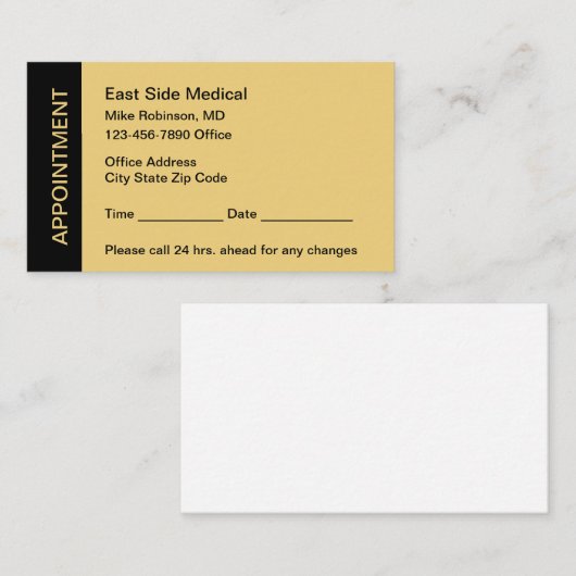 Budget Bulk Office Appointment Reminder Cards Afsprakenkaartje (Voorkant / Achterkant)