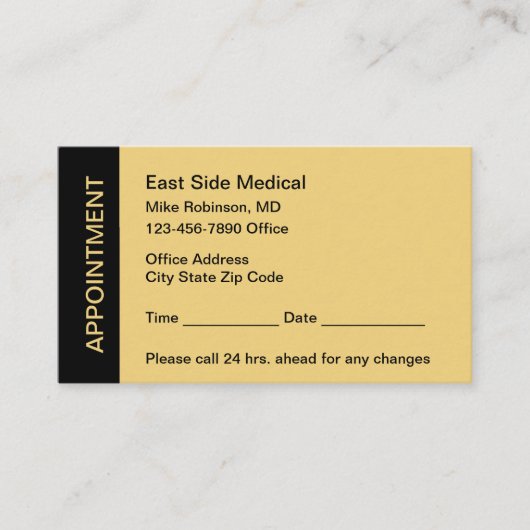 Budget Bulk Office Appointment Reminder Cards Afsprakenkaartje (Voorkant)