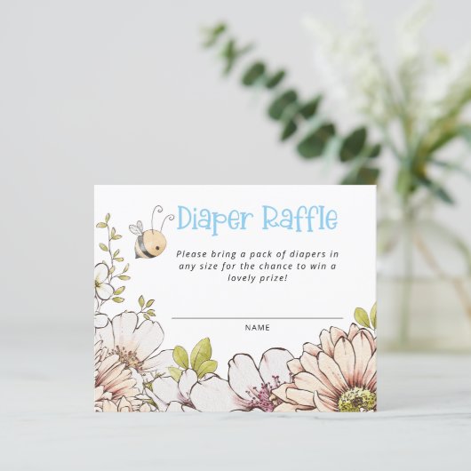 Budget Bumblebee Blue Baby shower Diaper affle (Staand voorkant)