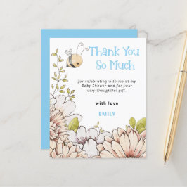 Budget Bumblebee Blue Baby shower Hartelijk dank