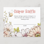Budget Bumblebee Coral Baby shower Diaper Raffle (Voorkant)