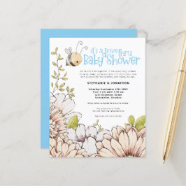 Budget Bumblebee Drive door Baby shower Uitnodigin