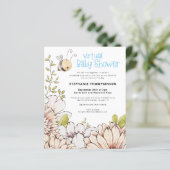 Budget Bumblebee Virtual Baby shower Invitation (Staand voorkant)