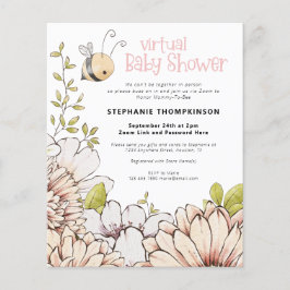 Budget Bumblebee Virtual Baby shower Invitation
