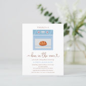 Budget Bun In Het Oven Blue Baby Boy Baby shower (Staand voorkant)
