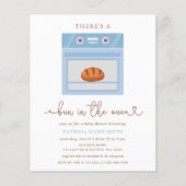 Budget Bun In Het Oven Blue Baby Boy Baby shower (Voorkant)