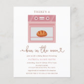 Budget Bun In Het Oven Roze Baby Meisje Baby showe (Voorkant)