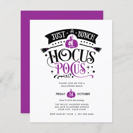 BUDGET Bunch van Hocus Pocus Halloween Bash (Voorkant / Achterkant)