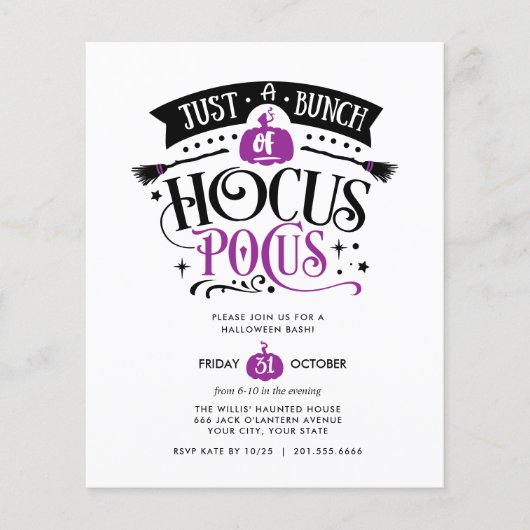 BUDGET Bunch van Hocus Pocus Halloween Bash (Voorkant)