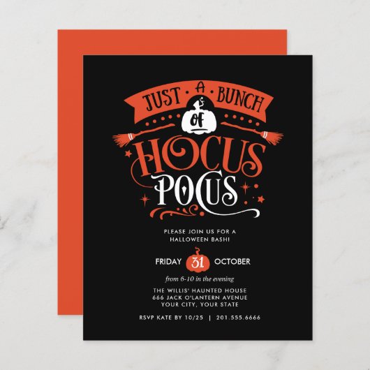 BUDGET Bunch van Hocus Pocus Halloween Bash (Voorkant / Achterkant)