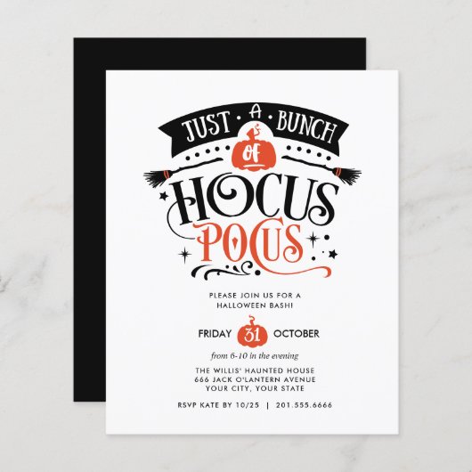 BUDGET Bunch van Hocus Pocus Halloween Bash (Voorkant / Achterkant)
