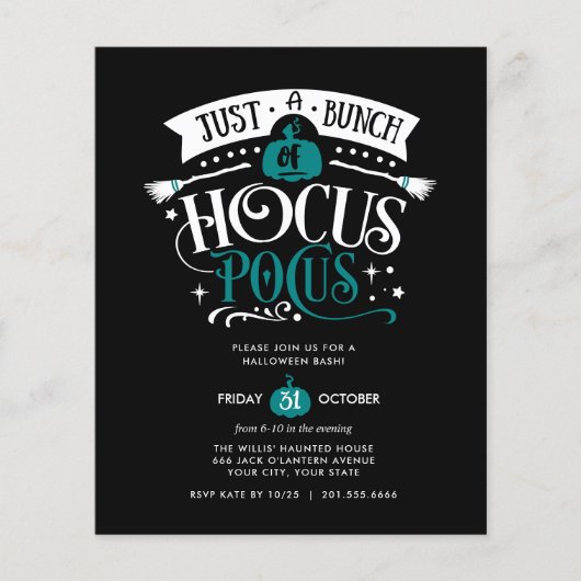 BUDGET Bunch van Hocus Pocus Halloween Bash (Voorkant)