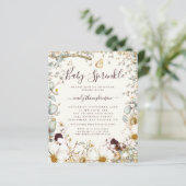 Budget  Bunnies Baby Sprinkle Cream Invite (Staand voorkant)