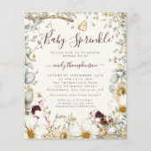 Budget  Bunnies Baby Sprinkle Cream Invite (Voorkant)